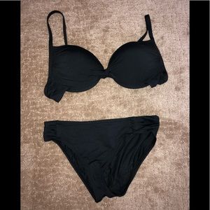 La Blanca black bikini two piece bathing suit